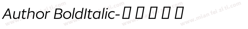 Author BoldItalic字体转换